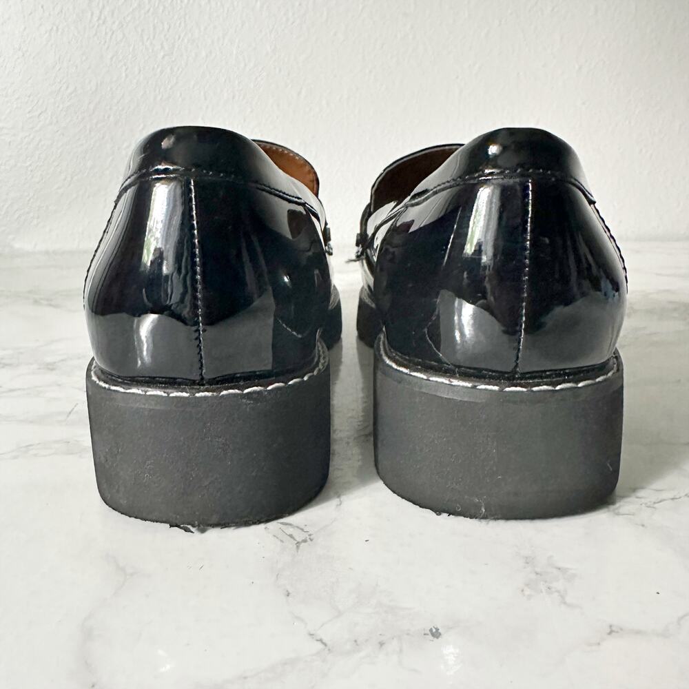Black Patent Leather Loafers - Picture 4 of 9